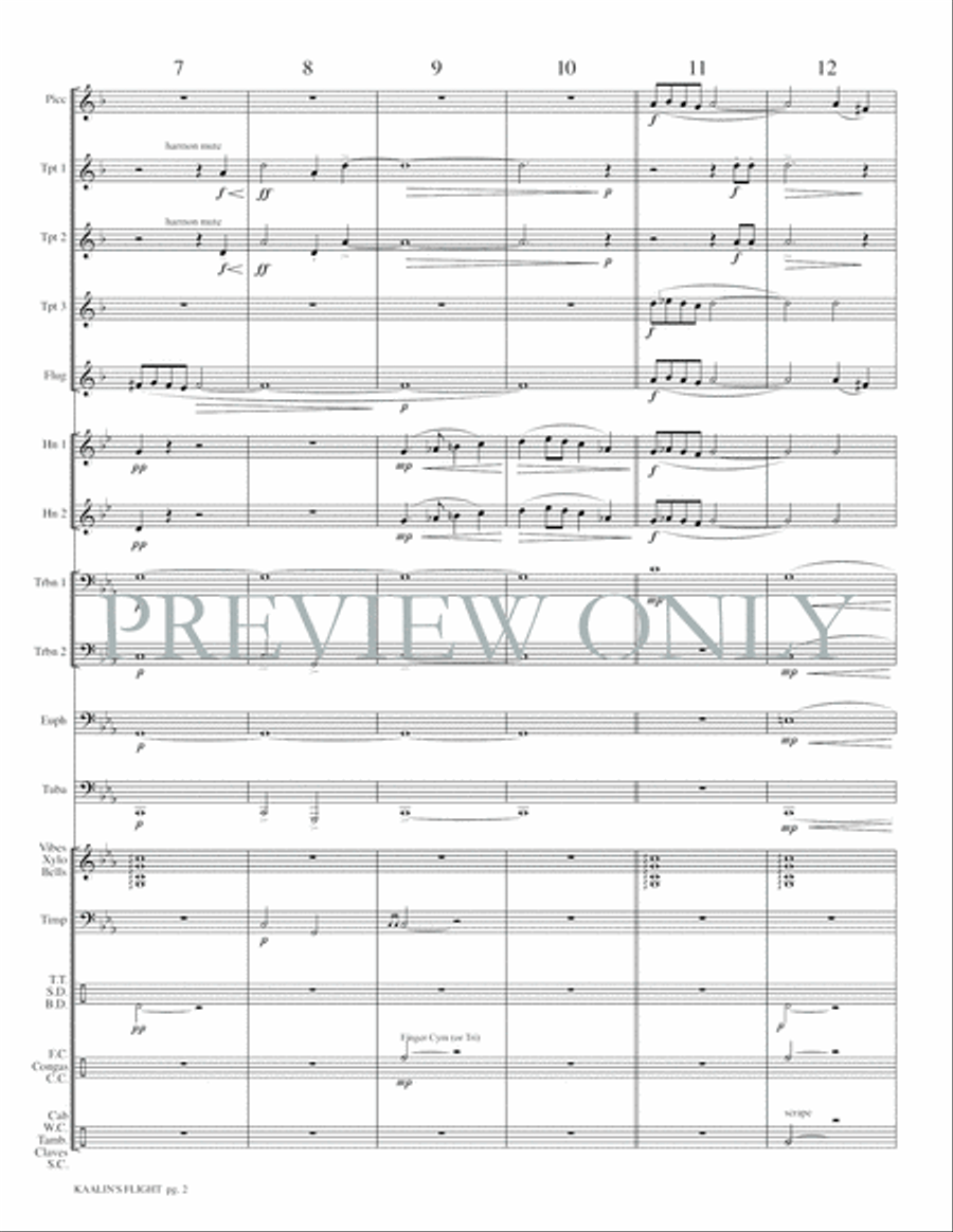 Kaalin's Flight Kaalin's Flight Small Ensemble scores gallery preview page 4