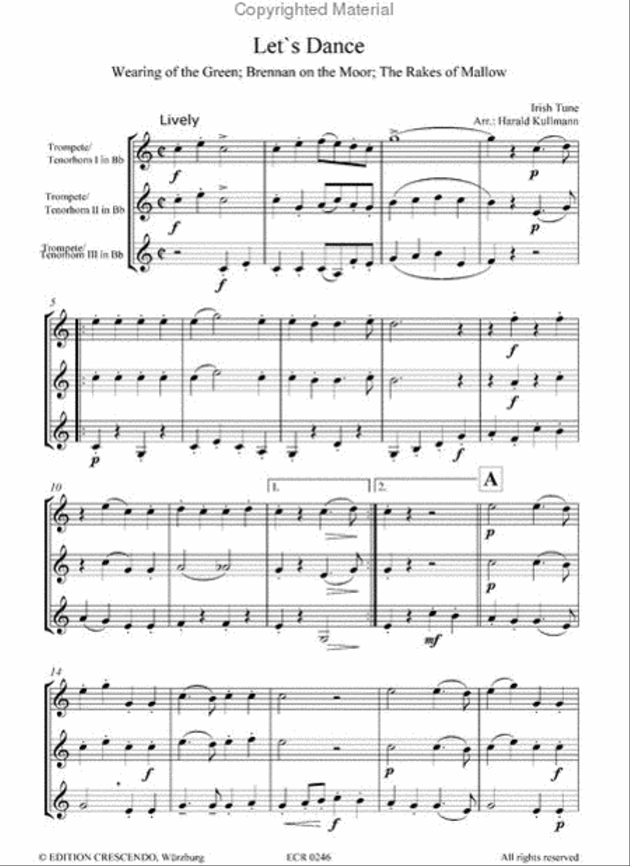 Irish Folks - 3 Trumpets Trumpet Trio scores gallery preview page 2