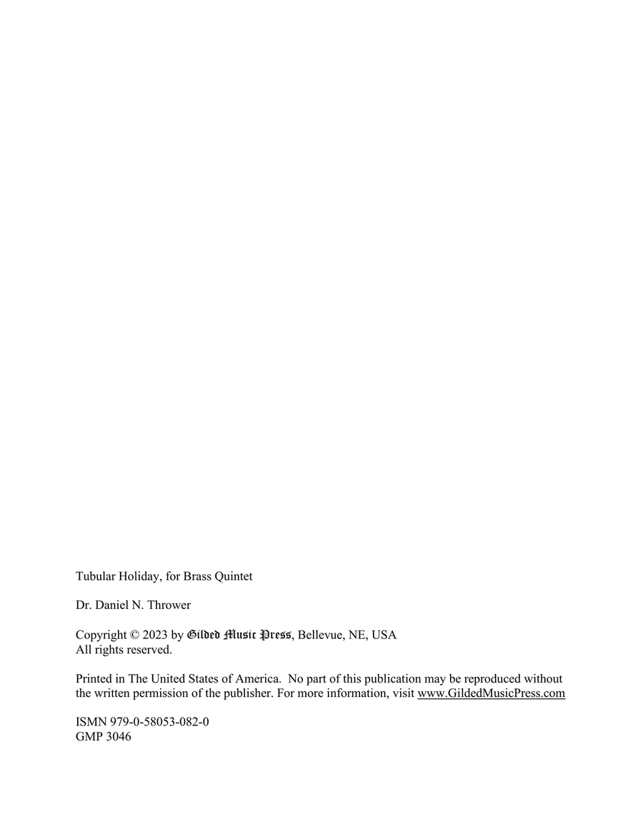 Tubular Holiday, Op. 127 Brass Quintet scores gallery preview page 2
