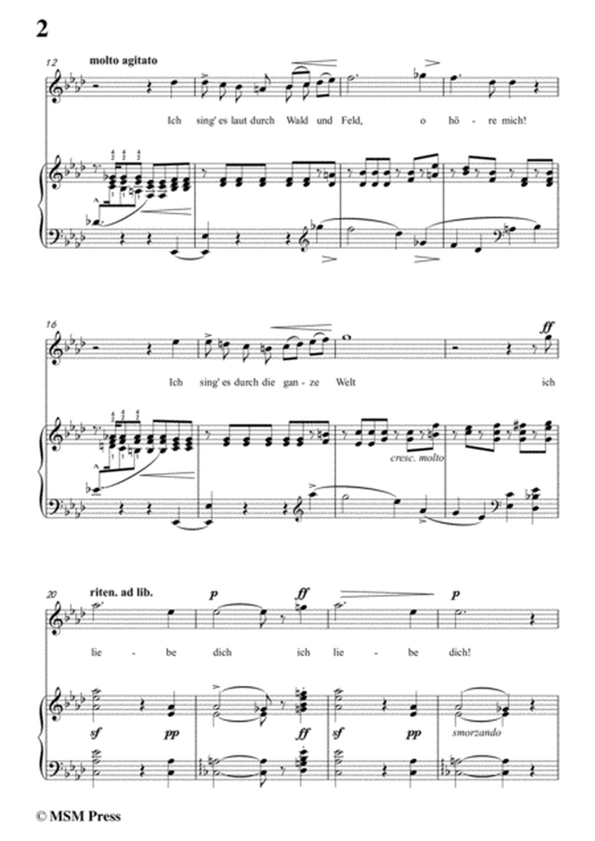 Liszt-In liebeslust in A flat Major,for Voice and Piano image number null