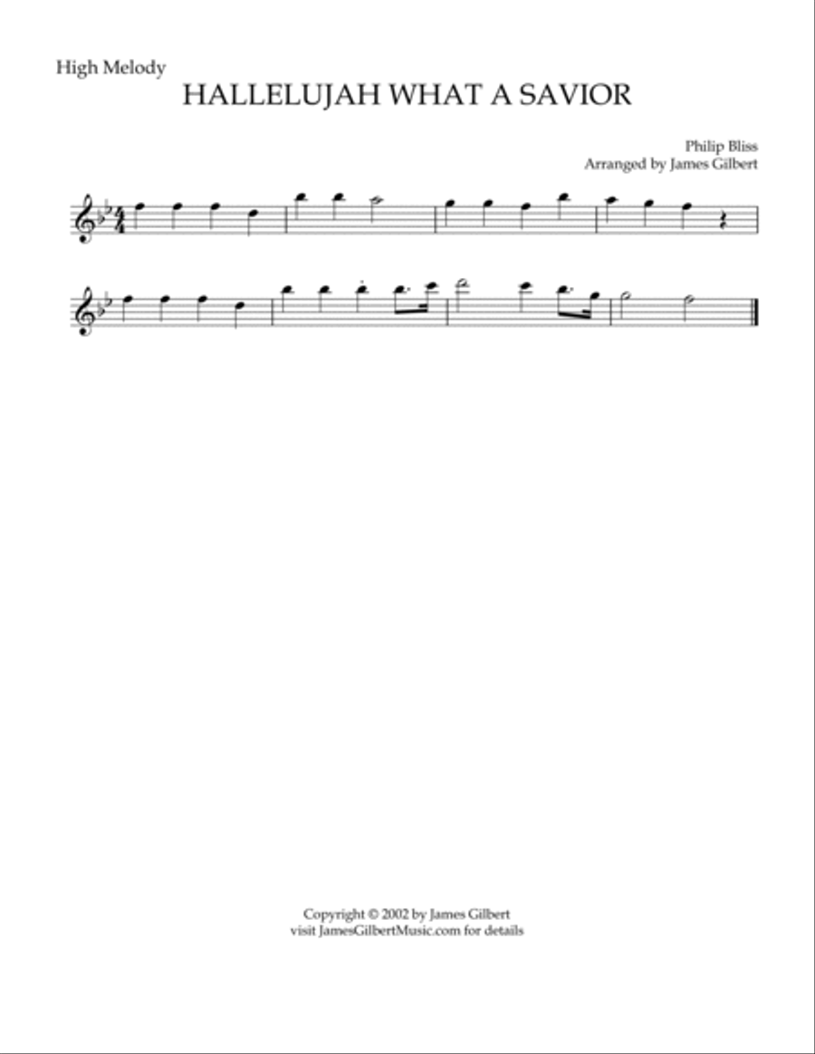 HALLELUJAH WHAT A SAVIOR Small Ensemble scores gallery preview page 4