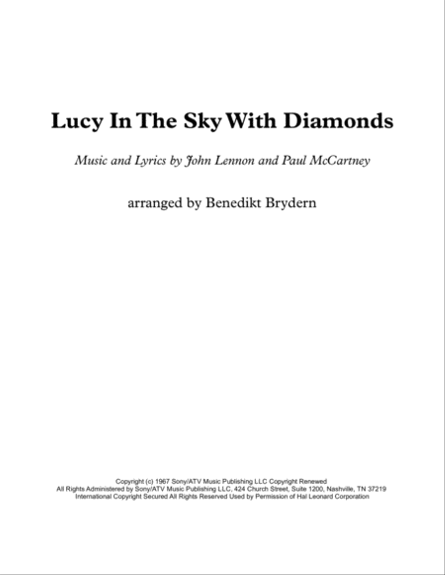 Lucy In The Sky With Diamonds String Quartet scores gallery preview page 1