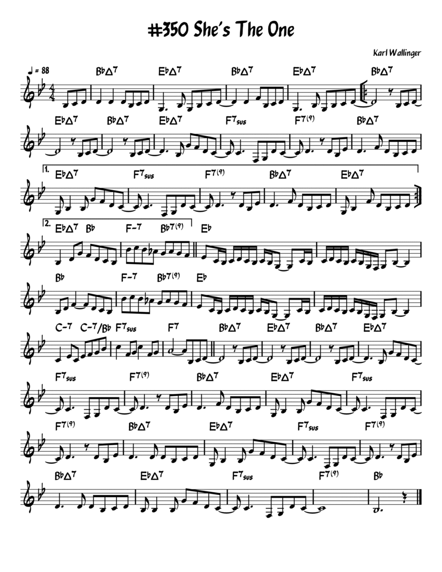 She's The One Piano scores gallery preview page 1
