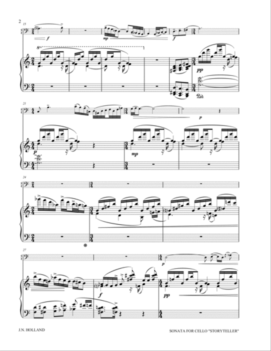 The Storyteller Sonata No. 2 for Cello and Piano Piano scores gallery preview page 6