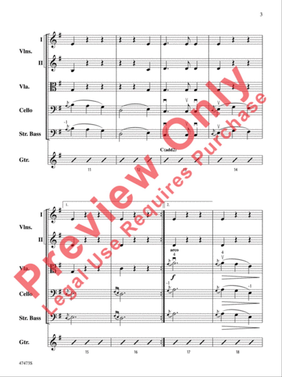 Josephine's Waltz String Orchestra scores gallery preview page 4