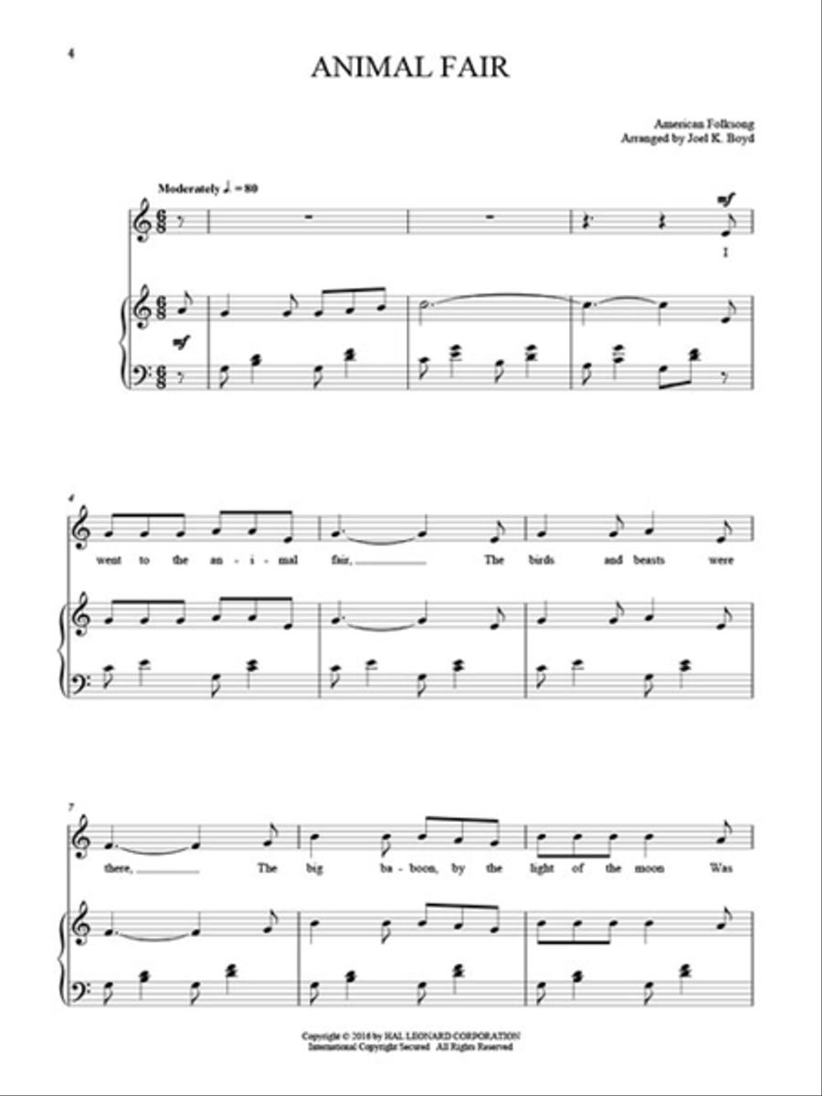 25 Folksong Solos for Children Voice scores gallery preview page 3