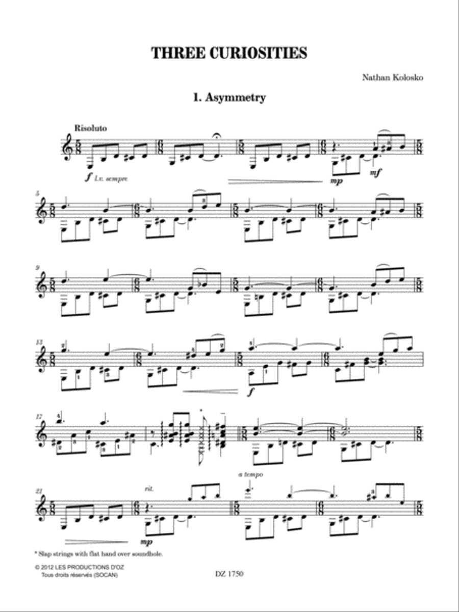 Three Curiosities Three Curiosities Classical Guitar scores gallery preview page 4