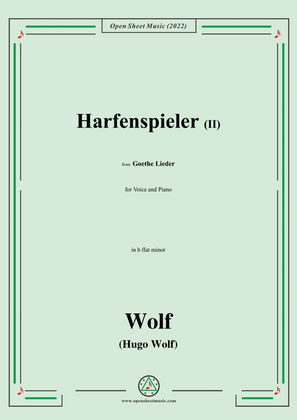 Book cover for Wolf-Harfenspieler II,in b flat minor,IHW10 No.2