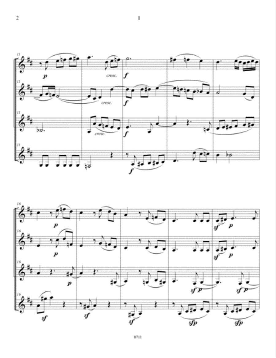 String Quartet No. 19 String Quartet No. 19 Woodwind Quartet scores gallery preview page 4