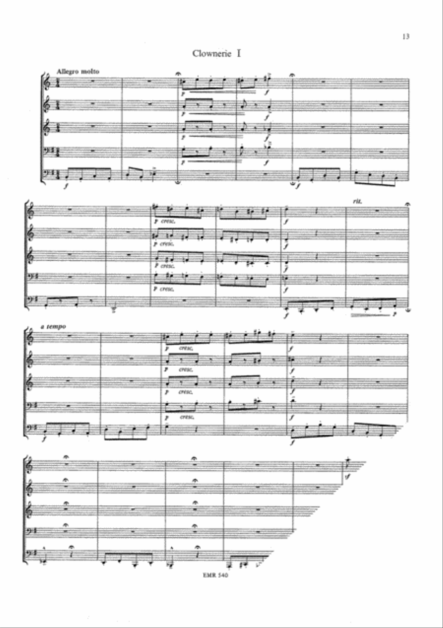 Kinderzirkus Brass Quintet scores gallery preview page 5