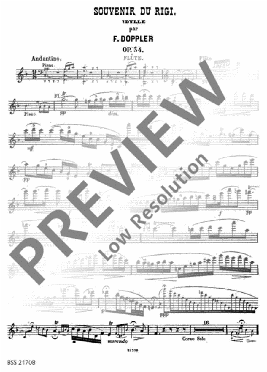 Souvenir du Rigi Flute scores gallery preview page 11
