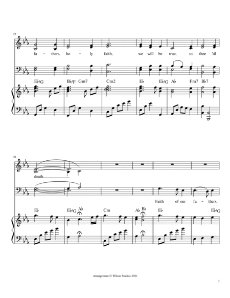 Faith of Our Fathers--SATB choir image number null