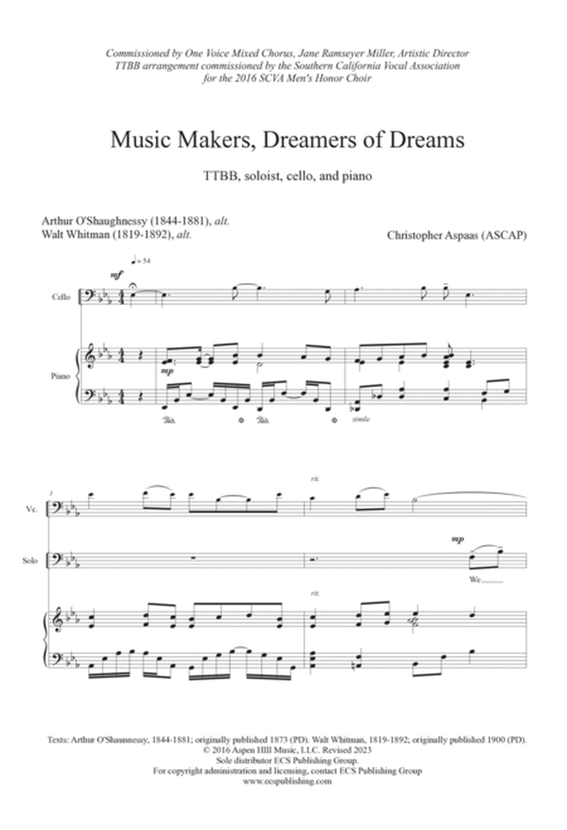 Music Makers, Dreamers of Dreams