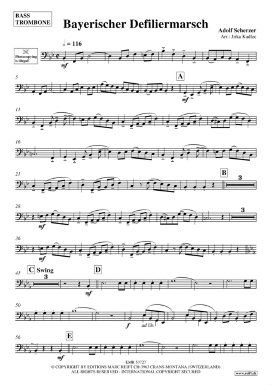 Bayerischer Defiliermarsch Trombone scores gallery preview page 2