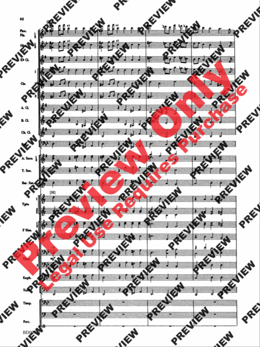 Water Music Suite Concert Band scores gallery preview page 62