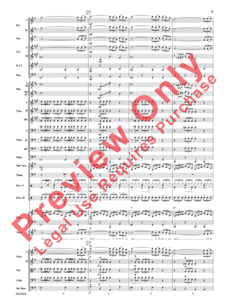 The Impossible Dream (from Man of La Mancha) Full Orchestra scores gallery preview page 10