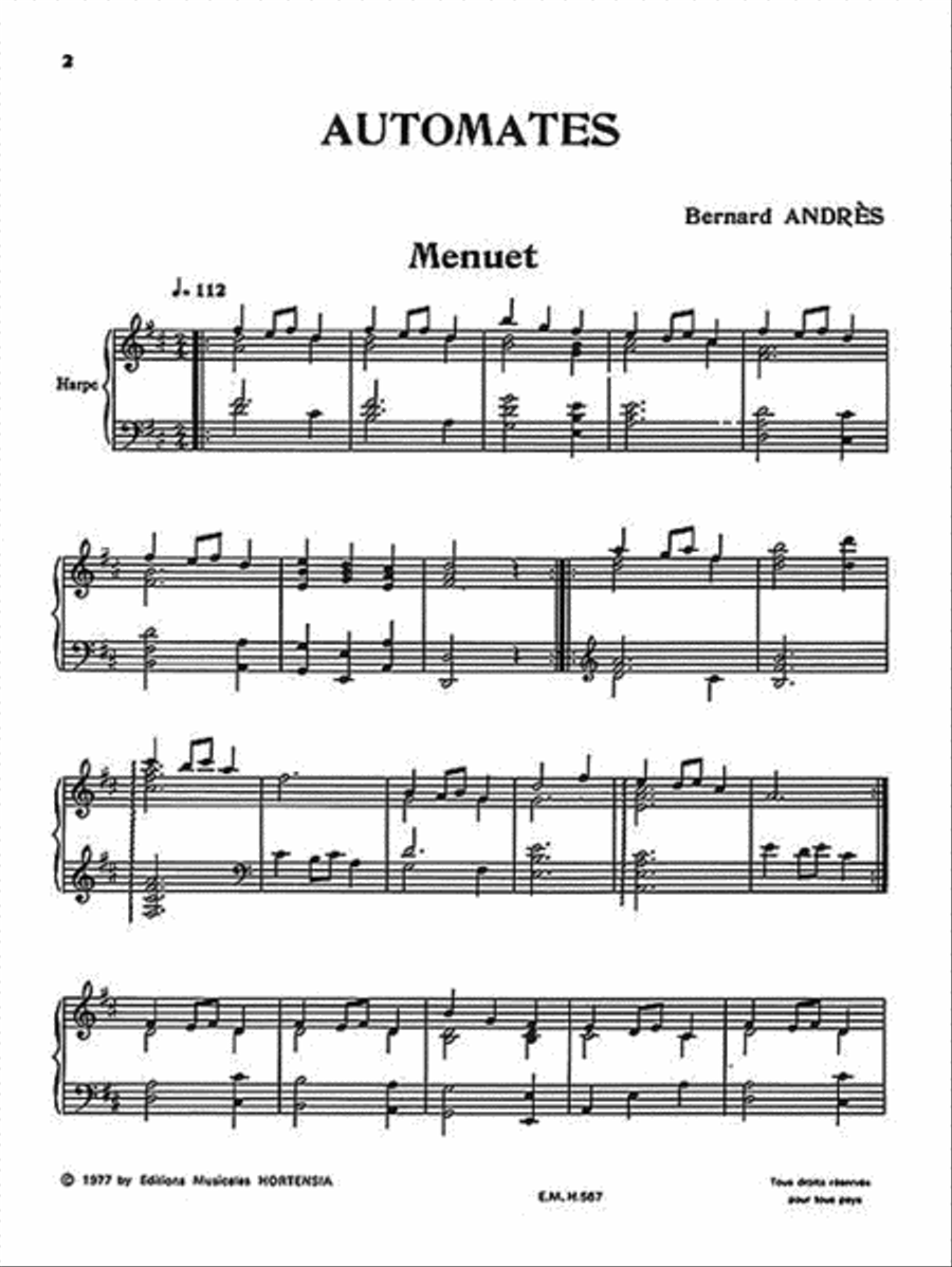 Automates Pour Harpe Harp scores gallery preview page 2