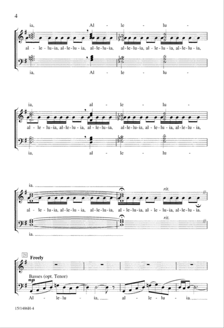 Alleluia 4-Part scores gallery preview page 4