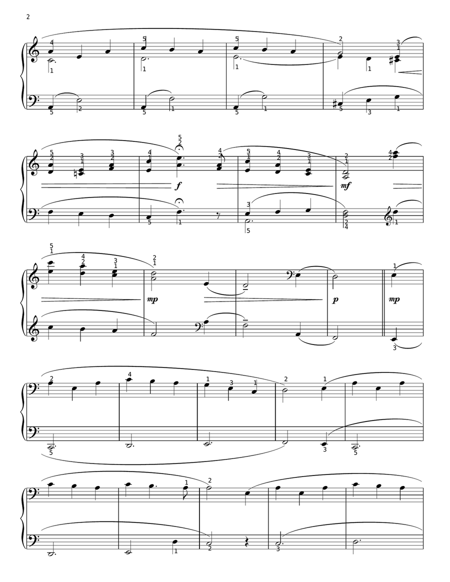 I Wonder As I Wander Piano Solo scores gallery preview page 2