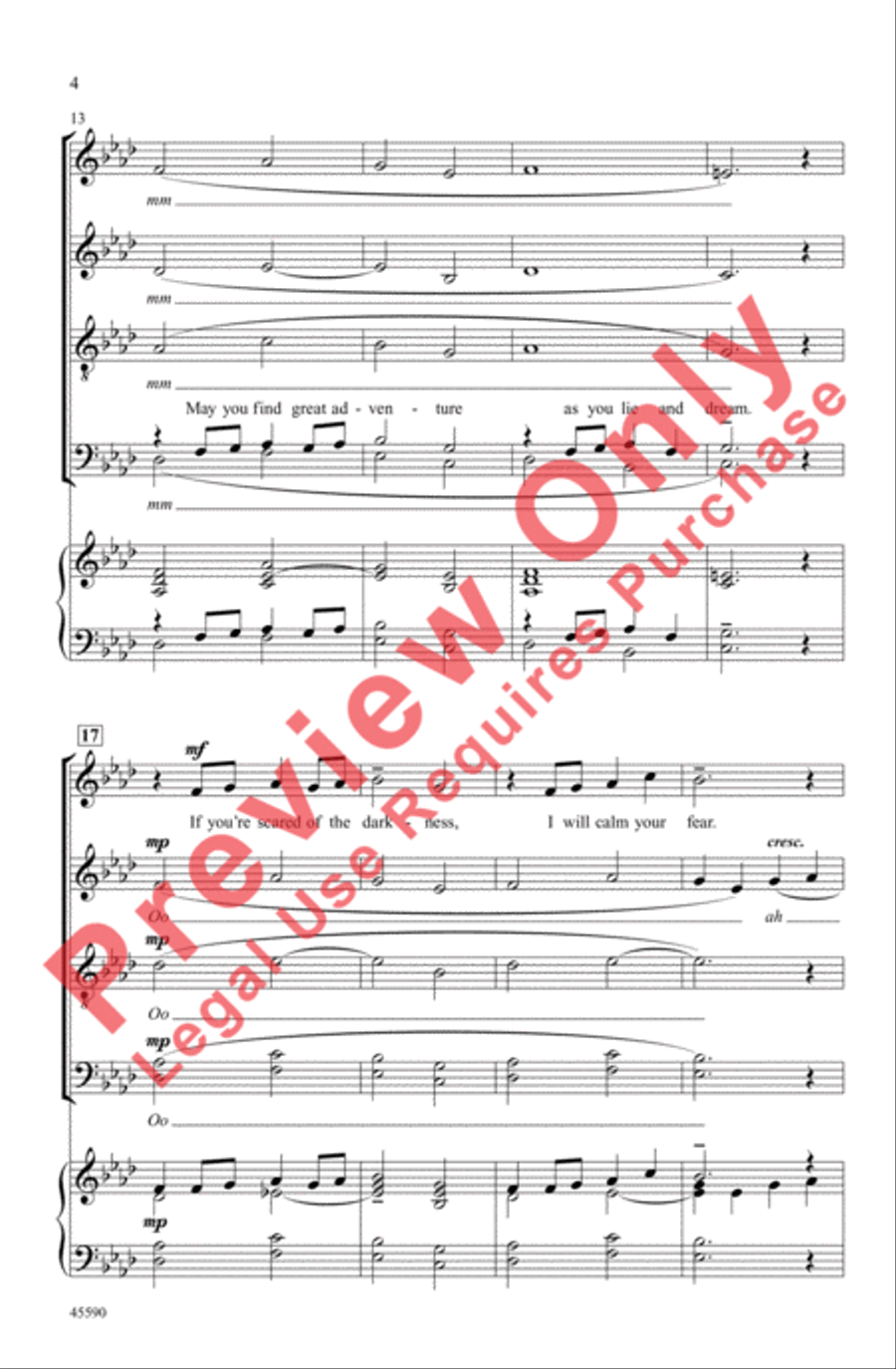 Light in the Hallway 4-Part scores gallery preview page 4