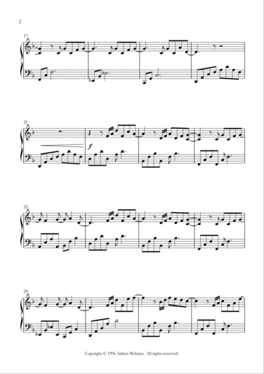 Theresa - CrusaderBeach - Beautiful Romantic Piano Solo Piano Solo scores gallery preview page 2