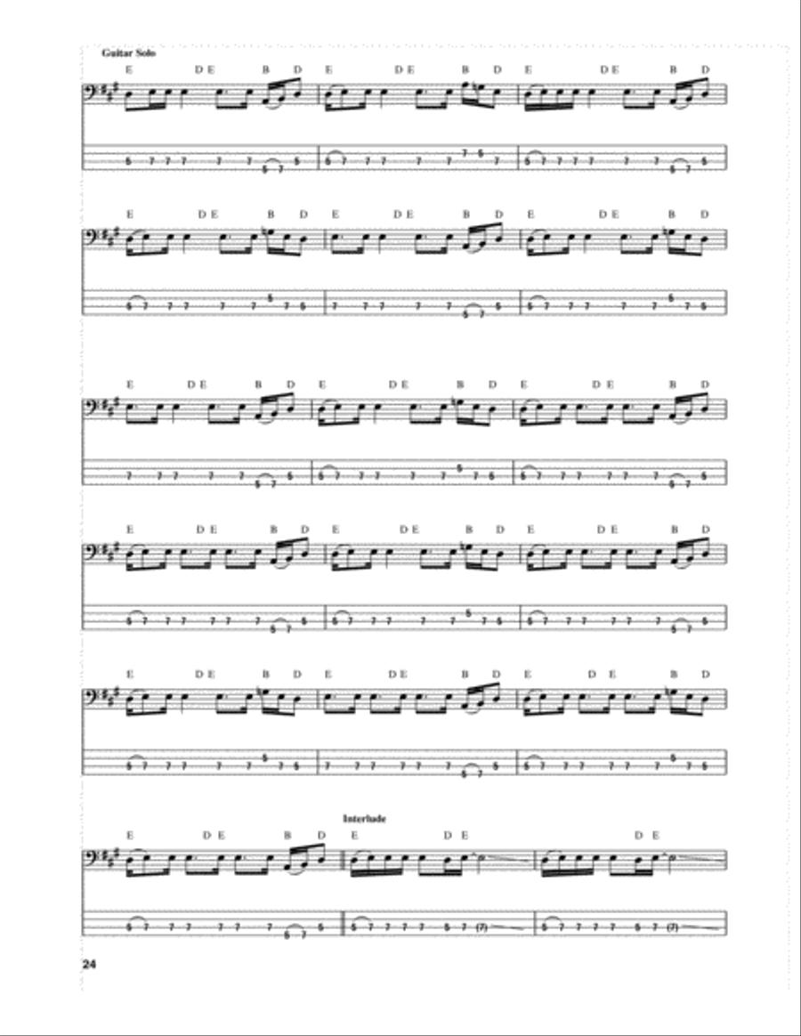 American Woman Guitar Tablature scores gallery preview page 3