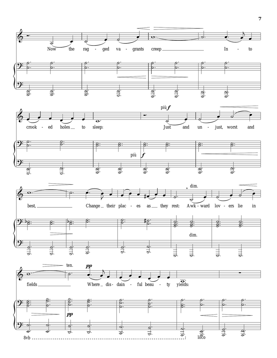 Nocturne Piano, Vocal scores gallery preview page 2
