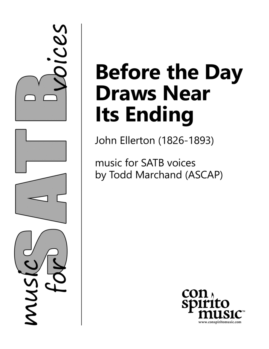 Before The Day Draws Near Its Ending — evening hymn for SATB voices image number null