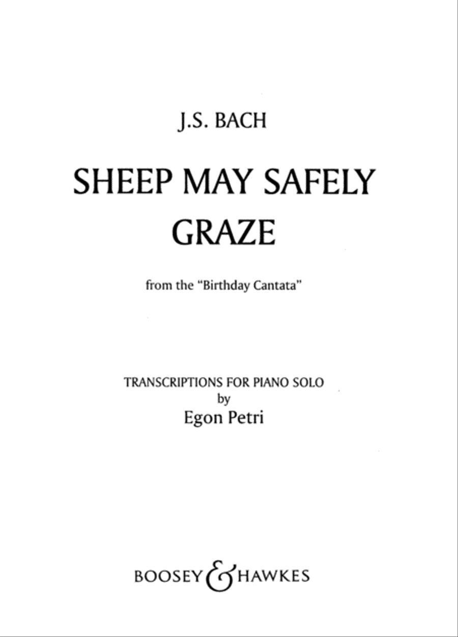 Sheep May Safely Graze Piano Solo scores gallery preview page 1