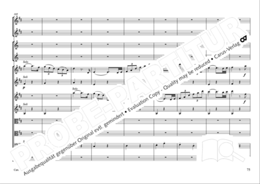 Concertone in D major Horn scores gallery preview page 76