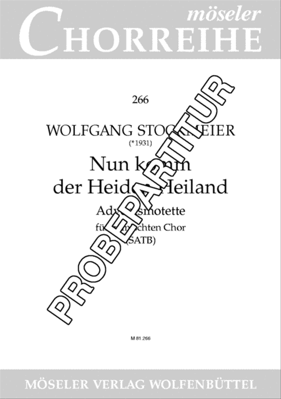 Nun komm der Heiden Heiland Wk 323 4-Part scores gallery preview page 2