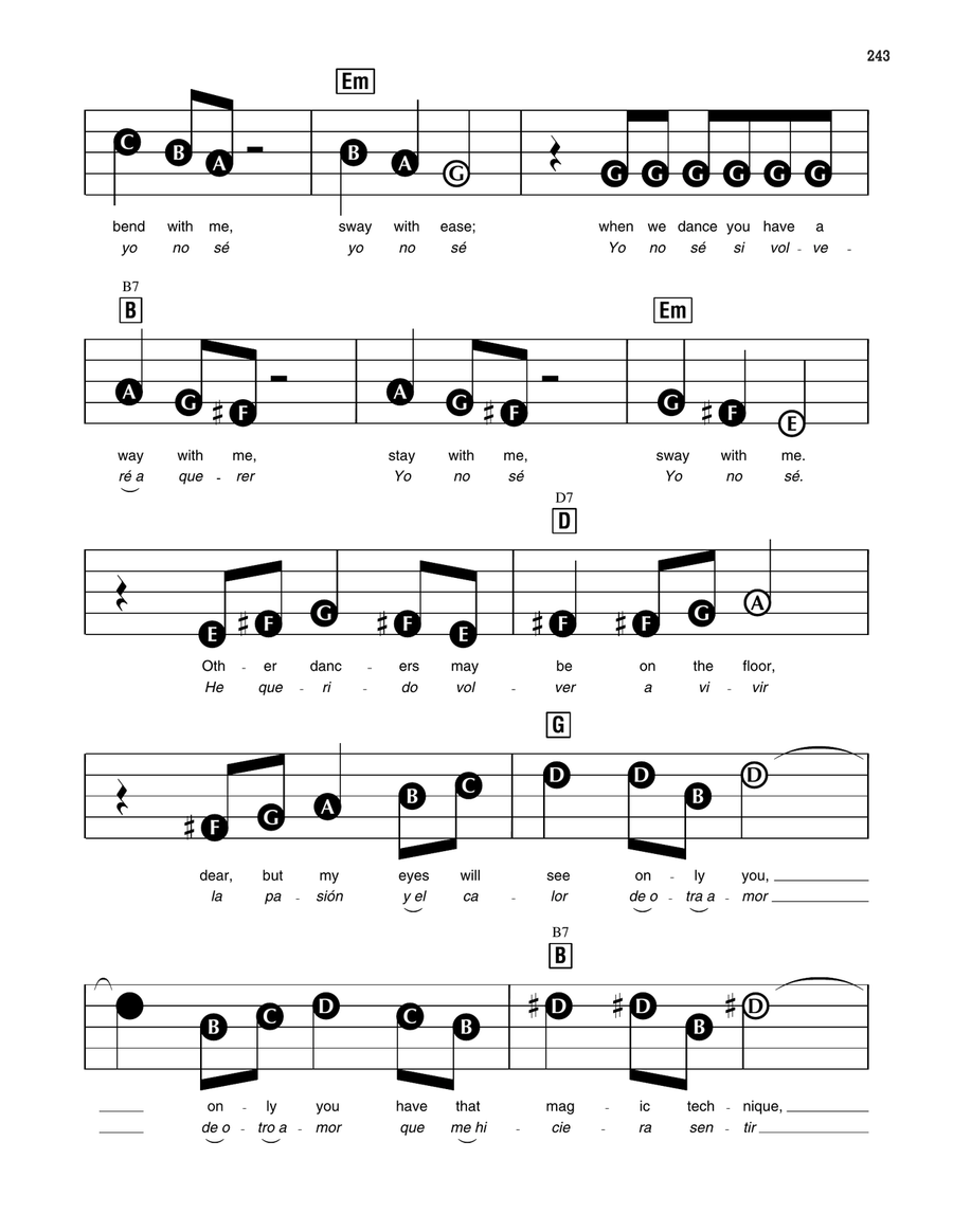 Sway (Quien Sera) Electronic Keyboard scores gallery preview page 2