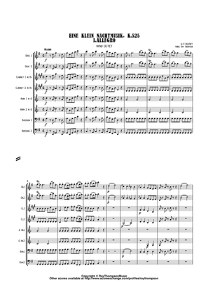 Book cover for Mozart: Serenade No.13 in G "Eine Kleine Nachtmusik" K.525 (complete) - wind octet