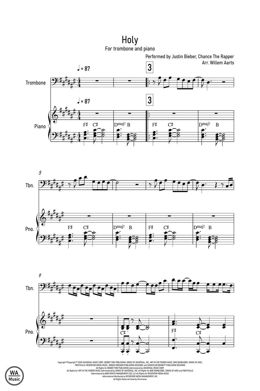 Holy Piano scores gallery preview page 1