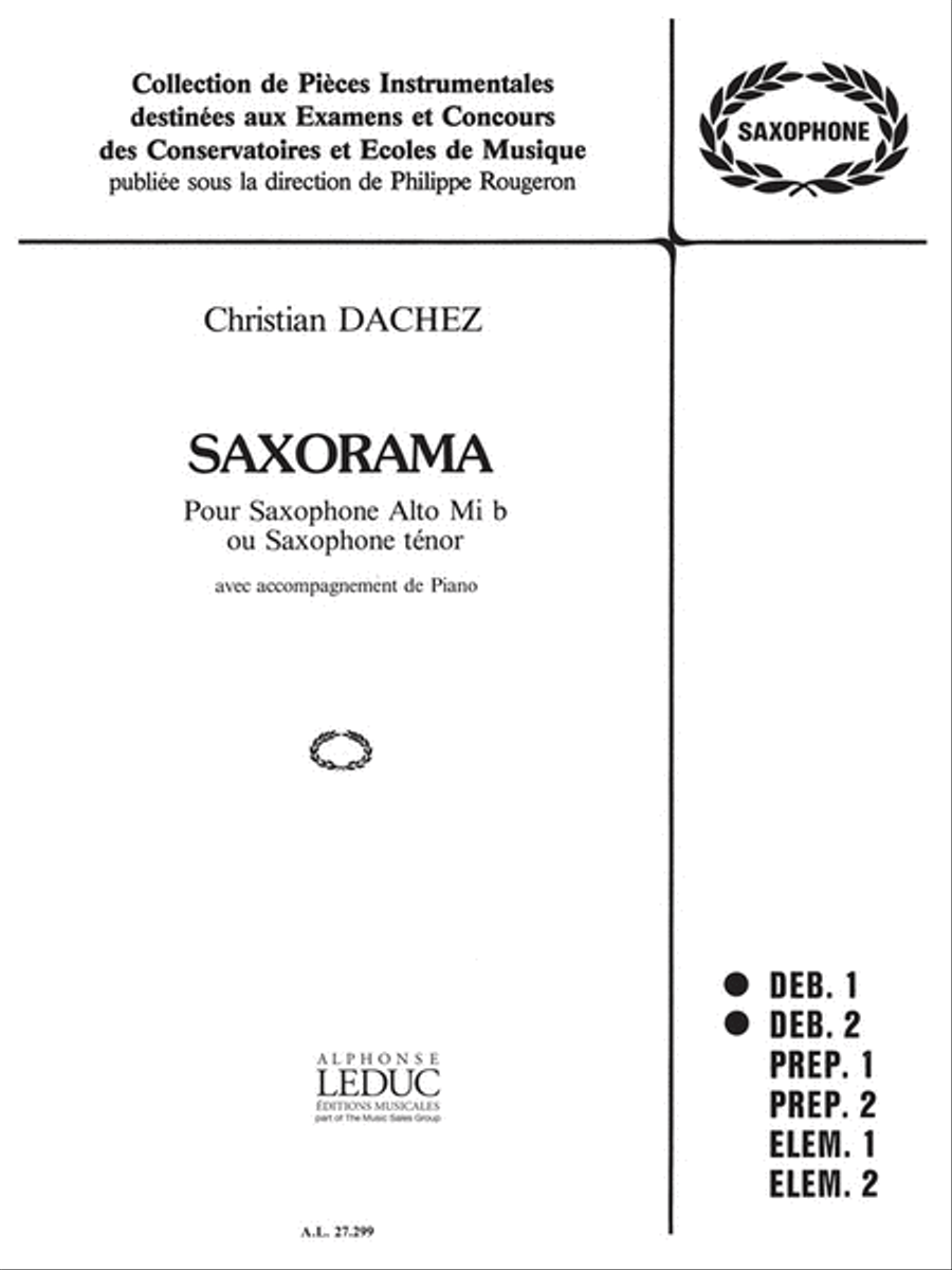 Saxorama (saxophone-alto & Piano) Saxophone scores gallery preview page 1