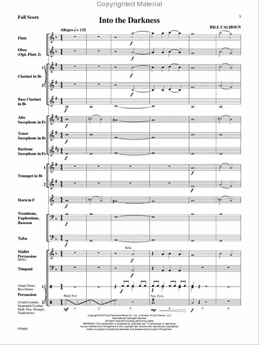 Into the Darkness Into the Darkness Concert Band scores gallery preview page 2