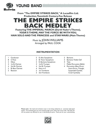 Book cover for The Empire Strikes Back Medley: Score