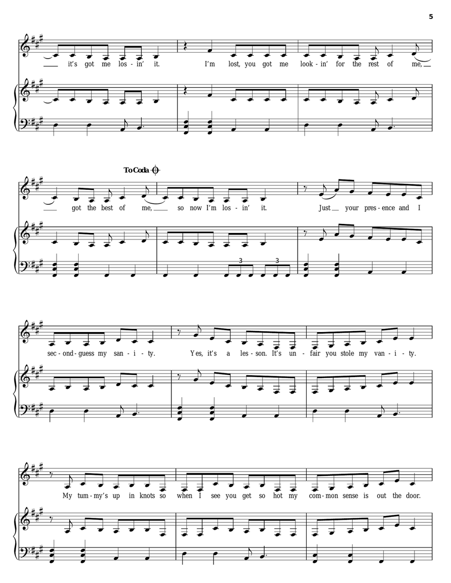 S.O.S. Piano, Vocal, Guitar scores gallery preview page 5
