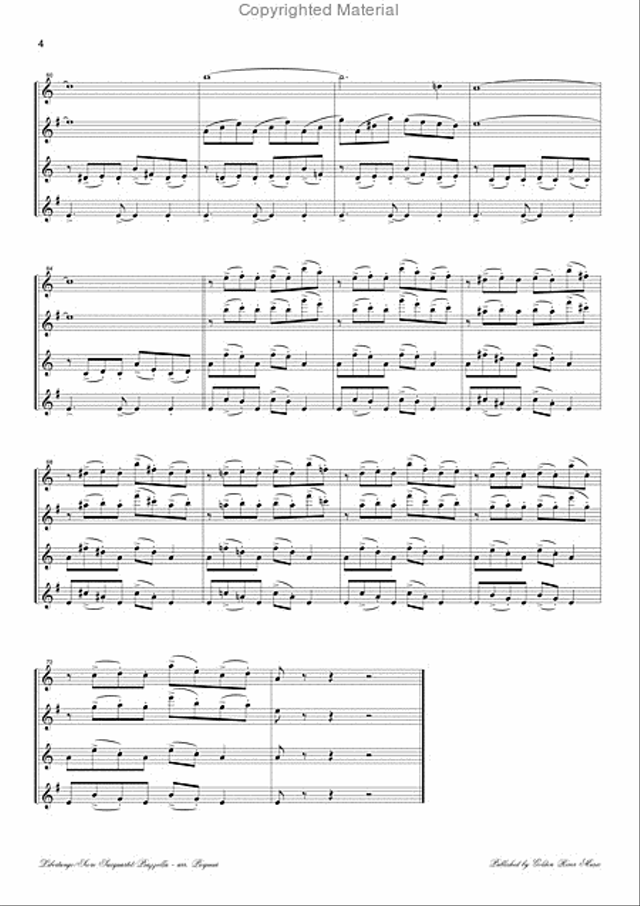 Libertango for saxophone quartet Saxophone Quartet scores gallery preview page 5