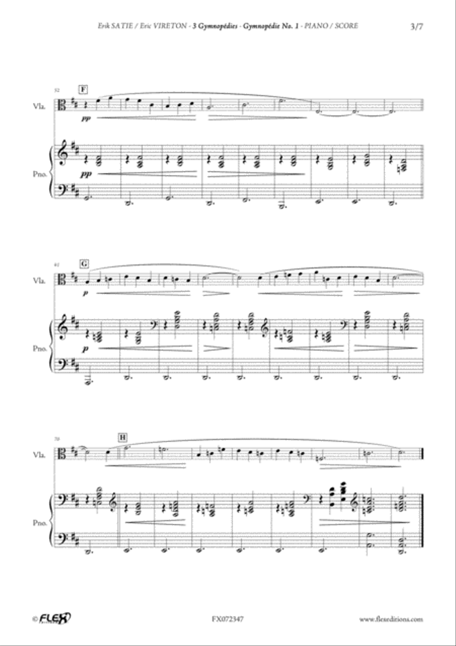 3 Gymnopedies Piano Accompaniment scores gallery preview page 4