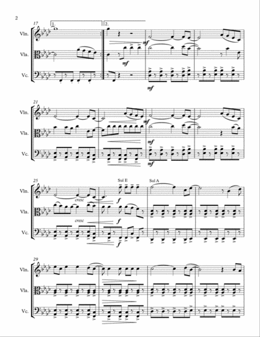 Viva La Vida String Trio scores gallery preview page 3