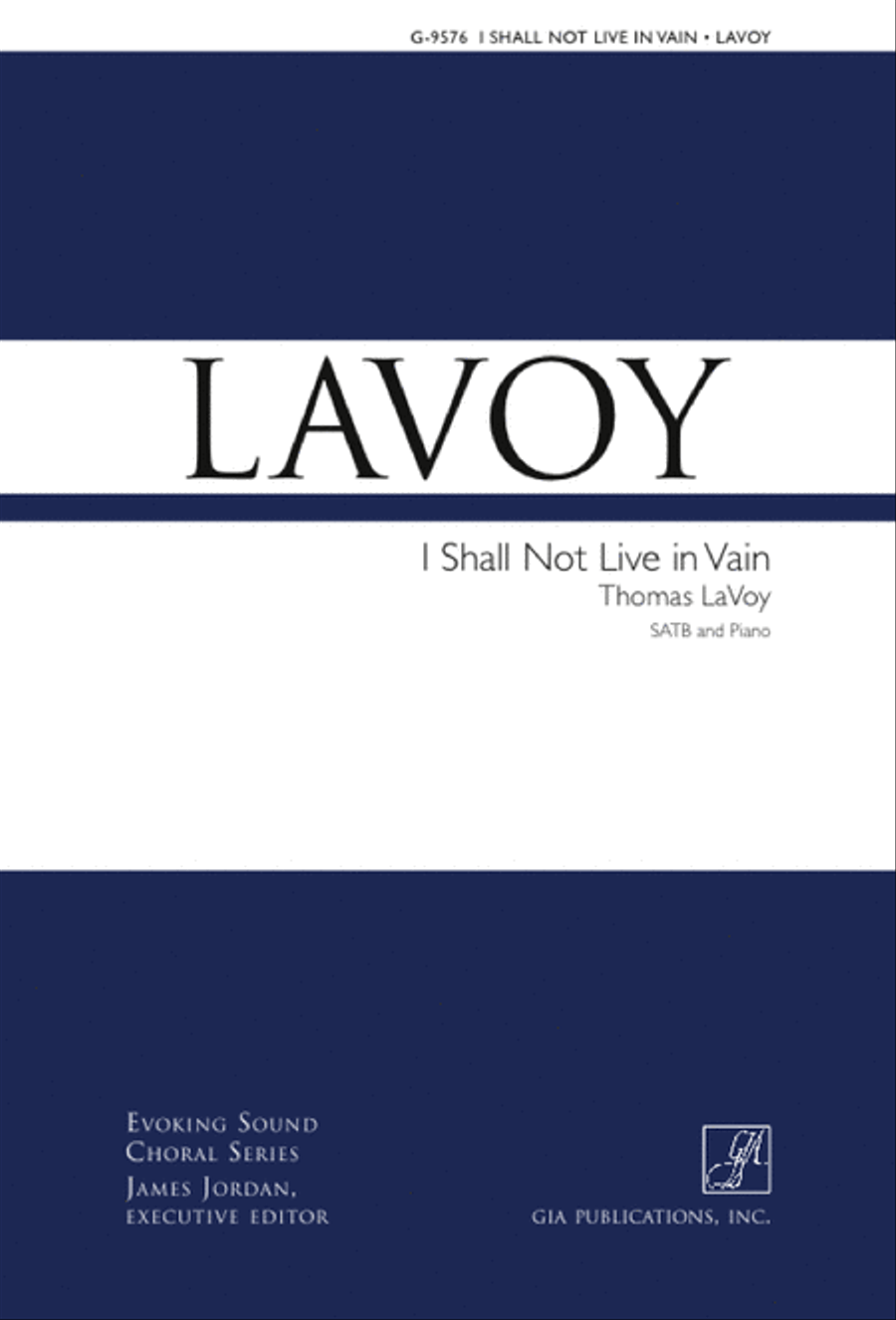 I Shall Not Live in Vain 4-Part scores gallery preview page 1