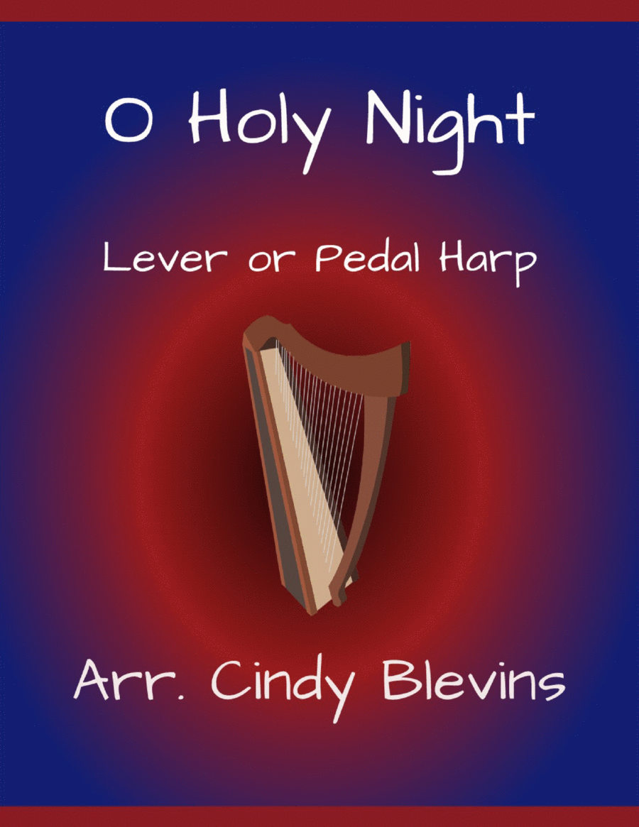O Holy Night, for lever or pedal harp Pedal Harp scores gallery preview page 1