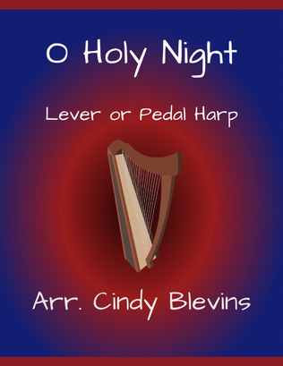 Book cover for O Holy Night, for lever or pedal harp