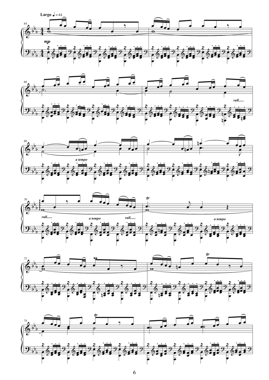 Vivaldi - Violin Concerto No.4 in F minor 'L'inverno', RV 297 - Piano solo Piano Solo scores gallery preview page 6