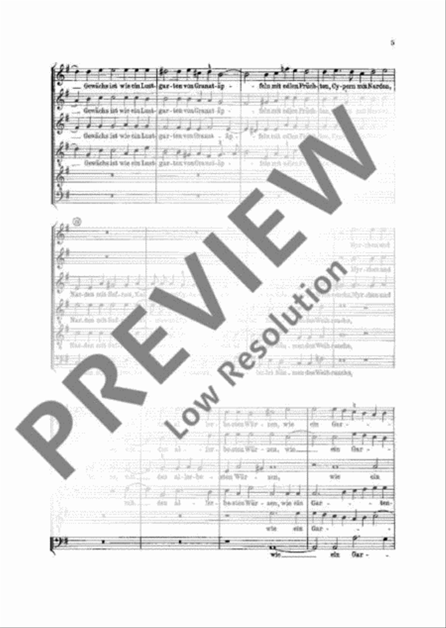 Five Song of Salomon motets Mixed Choir scores gallery preview page 6