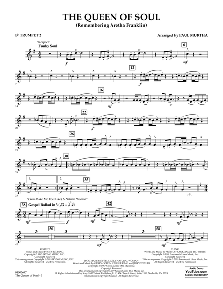 The Queen Of Soul (arr. Paul Murtha)- Conductor Score (Full Score) - Bb Trumpet 2