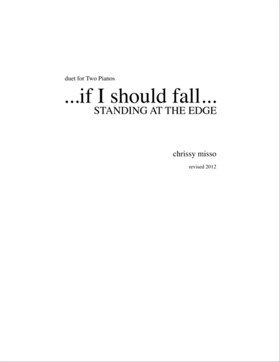 …if I should fall… (standing on the edge) Piano scores gallery preview page 1