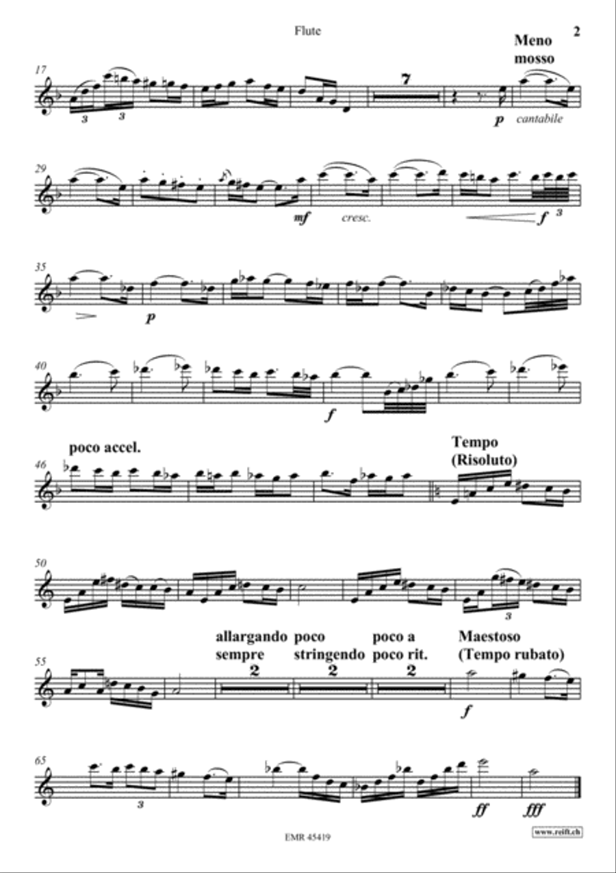 Zwei Judische Stucke Flute Solo scores gallery preview page 3