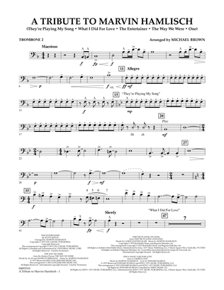 A Tribute To Marvin Hamlisch - Trombone 2